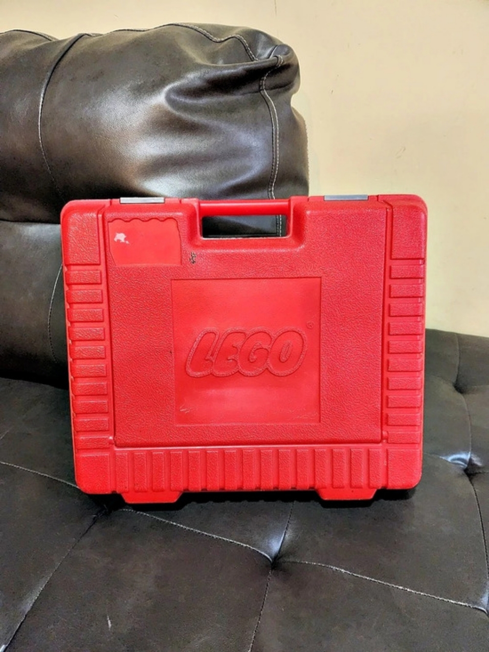 1985 LEGO Vintage Plastic Carrying Storage Case Red